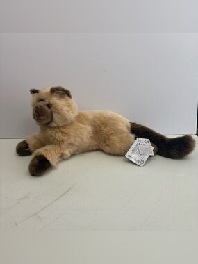 Douglas Cuddle Toys Brown Himalayan Sebastian Laying Cat Plush 19"  #280